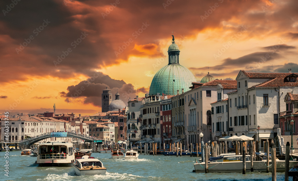 city grand canal in venice italy