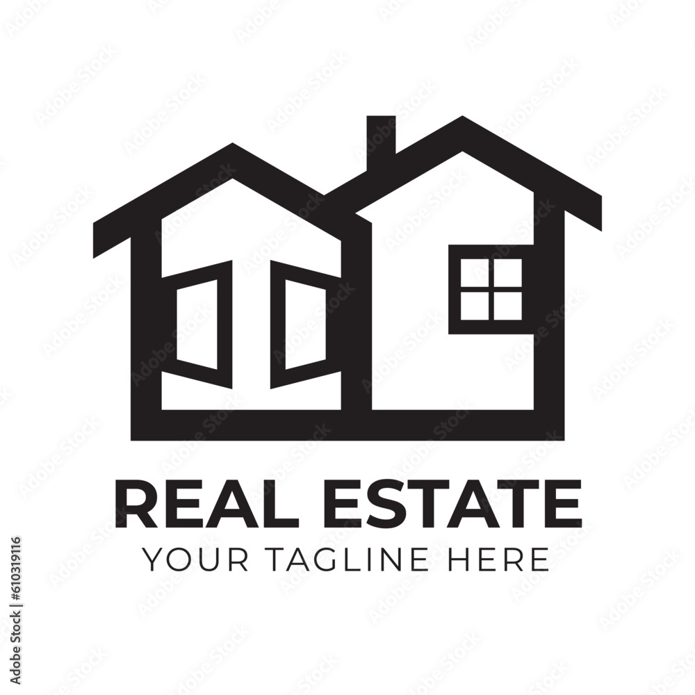 Creative Modern Abstract Minimal Real Estate Home House Logo Design Creative Modern Abstract Minimal Real Estate Home House Logo Design