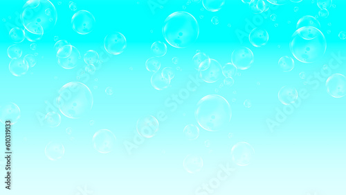 white bubble pattern on fresh mixture of Bright Cyan, light Aqua , Cyan ,Tron Blue and Electric Blue color gradient background