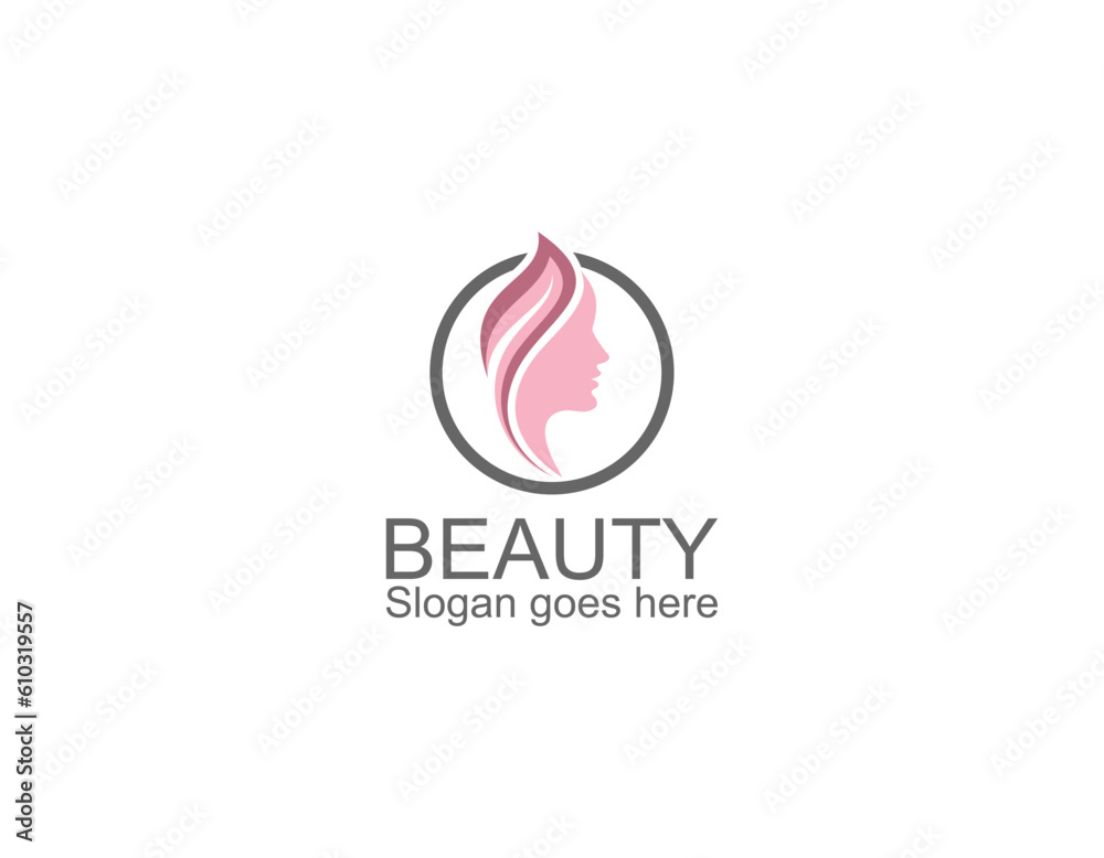 woman hair leaf salon gold gradient logo design woman hair leaf salon gold gradient logo design