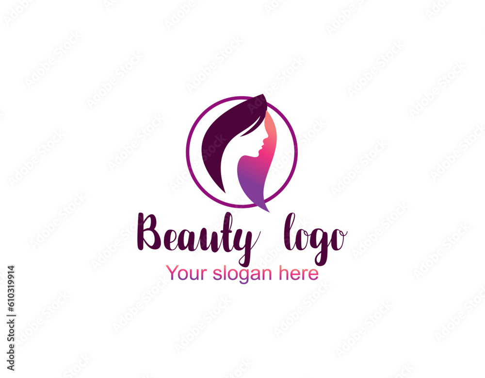 Fototapeta premium Luxury hair salon logo collection