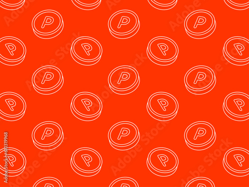 Line Drawing Point Coin Pattern Background (size ratio 3:4)