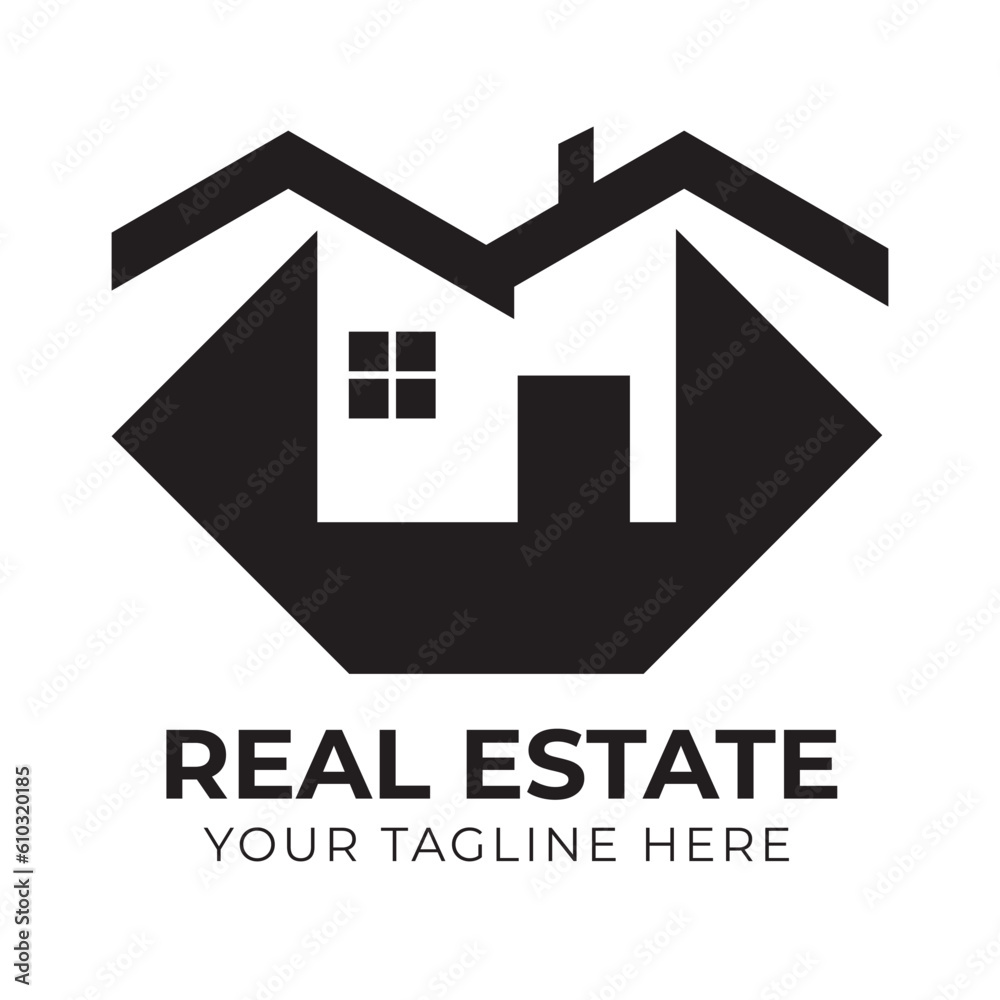 Fototapeta premium Creative Modern Abstract Minimal Real Estate Home House Logo Design
