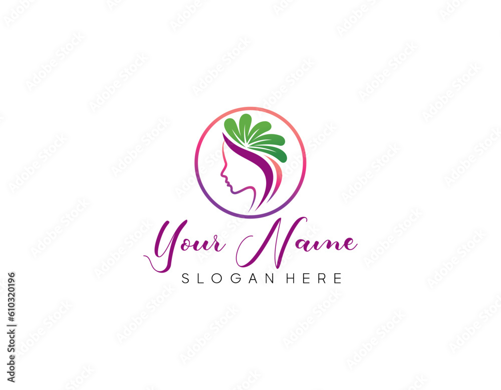 Woman logo and beauty logo collection