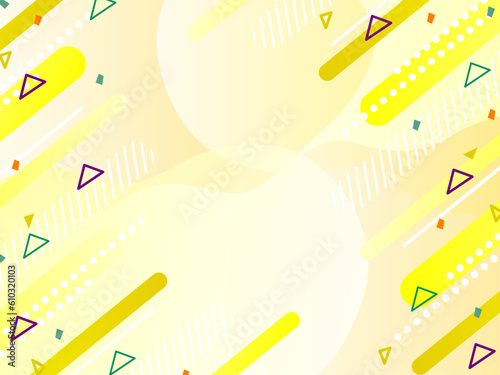 斜線のポップな背景　黄色系（サイズ比率3:4）　diagonal light background