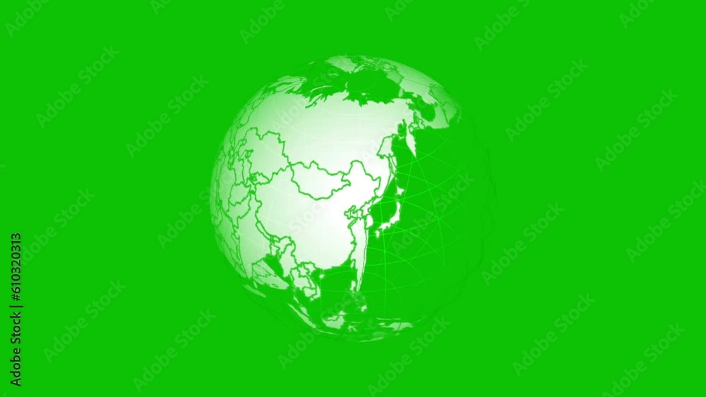 Abstract background with rotation of light Earth Globe from glass. Animation of seamless loop. Abstract background with rotation of light Earth Globe from glass. Animation of seamless loop.