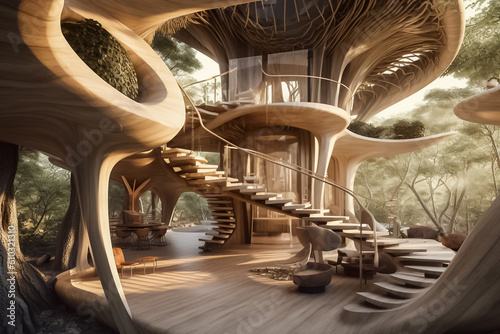 Adventure Haven A thrilling and exciting hideaway built high in the trees  designed for endless exploration and outdoor fun.  generative AI.