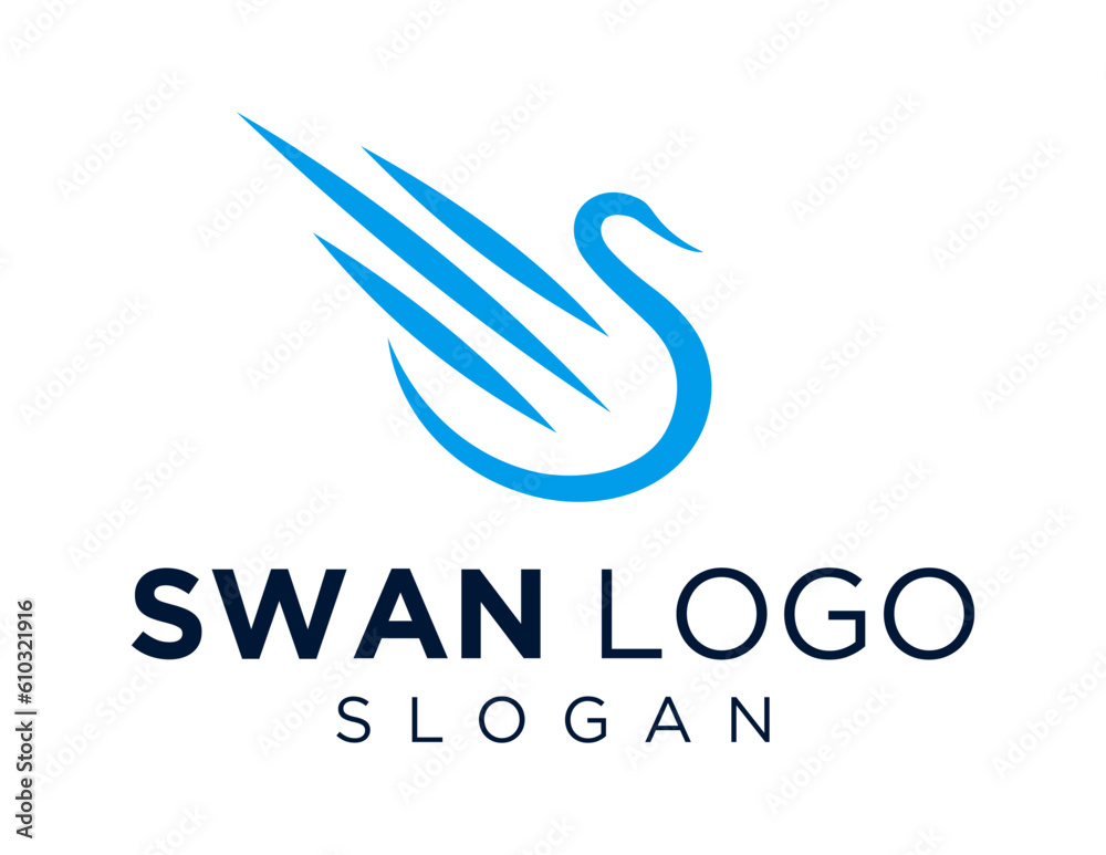 Logo about Swan on a white background. created using the CorelDraw application. Logo about Swan on a white background. created using the CorelDraw application.