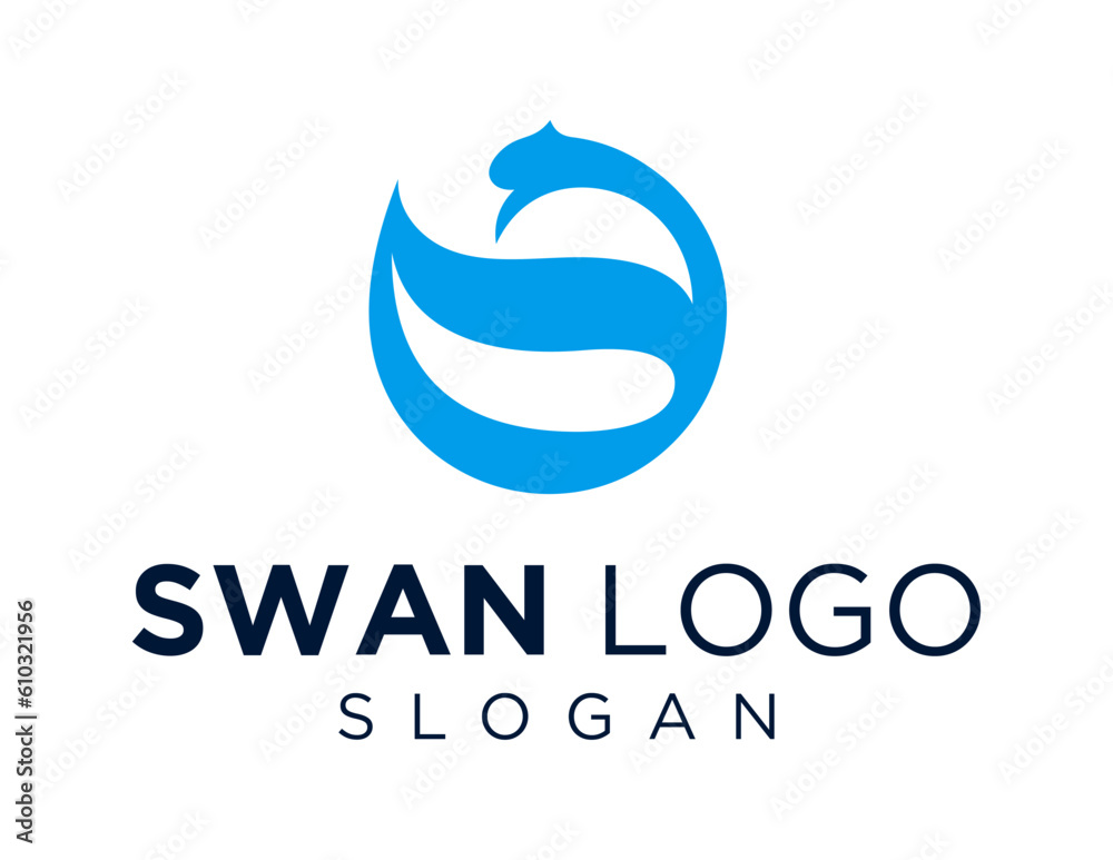 Fototapeta premium Logo about Swan on a white background. created using the CorelDraw application.