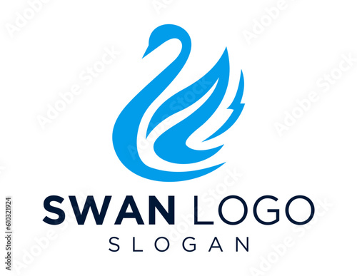 Fototapeta Naklejka Na Ścianę i Meble -  Logo about Swan on a white background. created using the CorelDraw application.