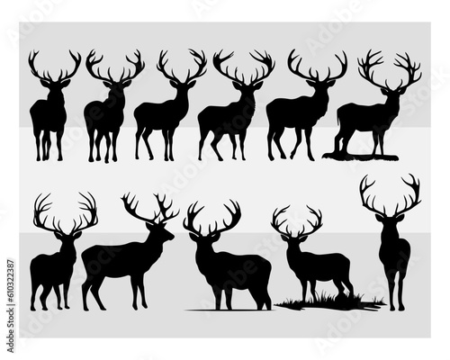 Deer Svg | SVG Bundle | Nature Deer Svg | Deer Silhouette| Animals Svg | Circut Cut Files Silhouette | Deer Clipart Svg | Deer In The Fores Svg | Silhouette| Vcetor| Outline | Eps | Cut file photo