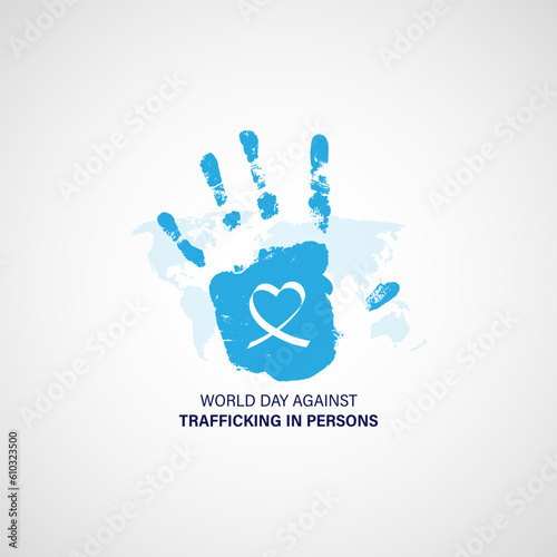 Vector illustration of World Day against Trafficking in Persons social media story feed template