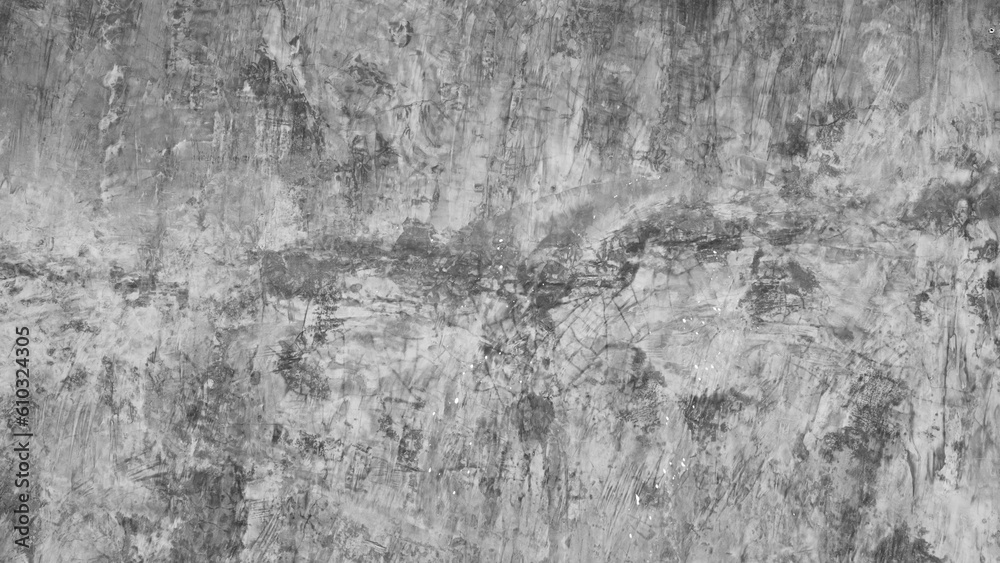 Old Concrete wall In black and white color, cement wall, broken wall, background texture, stone flor