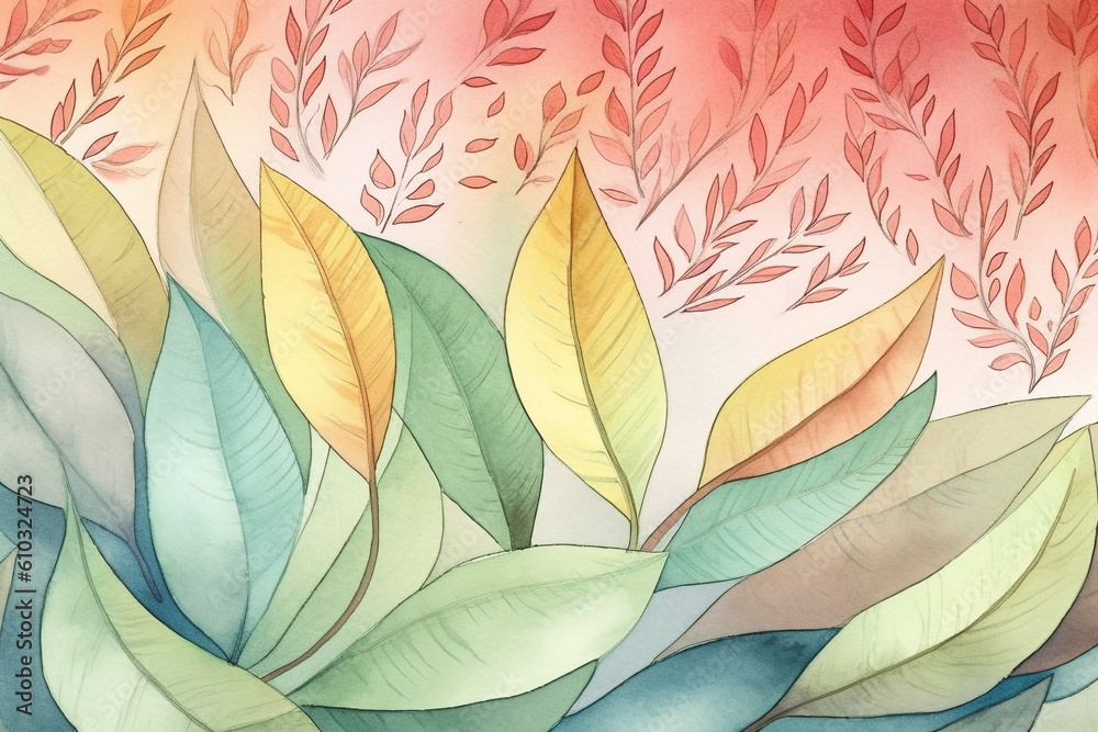 Valentine Background watercolor Generative AI Valentine Background watercolor Generative AI