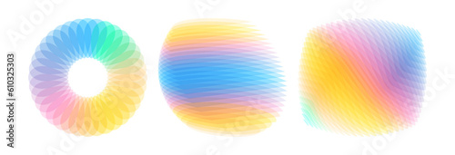 Set of different forms. Abstract geometric design. Vector illustration made of various overlapping elements. Applicable for banners, placards, posters or flyers.