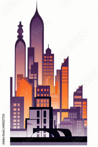 Illustration of urban architecture.