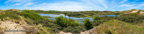 Hiking through the dunes near Egmnd aan Zee - NL in spring