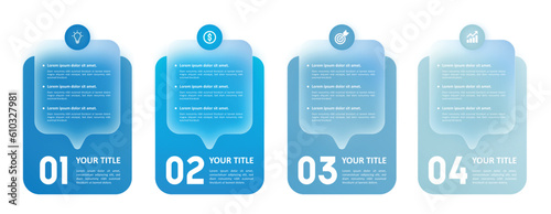 Business and Technology Infographic Glasmorphism Eps