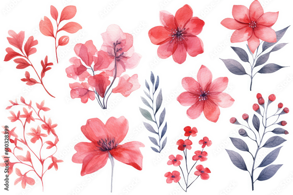 The background formed by red flowers.