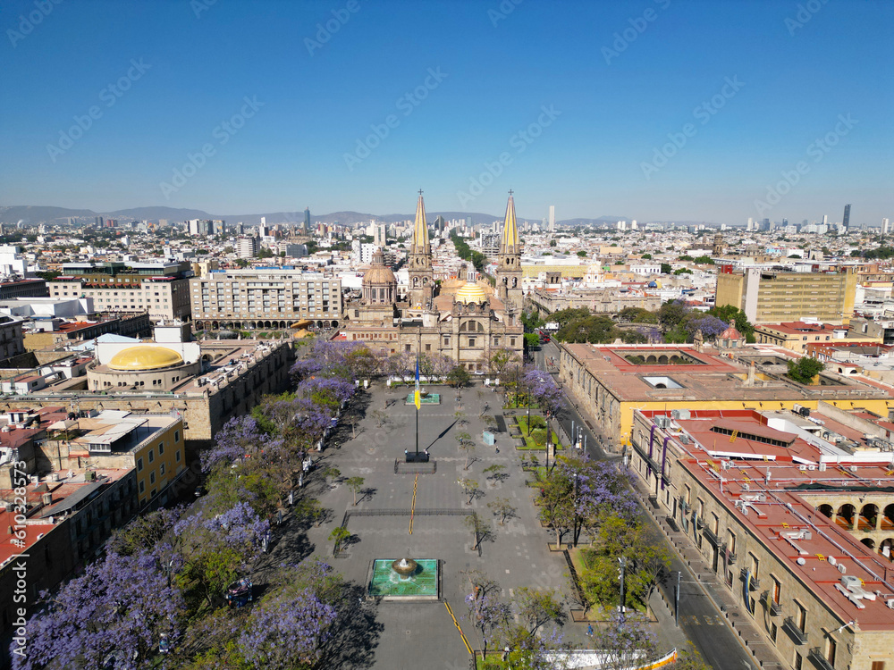 Expanse of Plaza Tapatia: Overlooking Guadalajara Cathedral, Horizontal