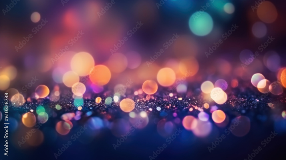 Abstract colorful christmas bokeh background.