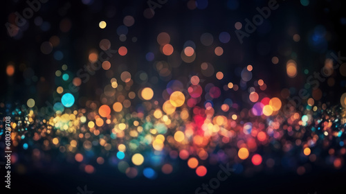 Abstract colorful christmas bokeh background.