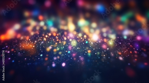 Abstract colorful christmas bokeh background.