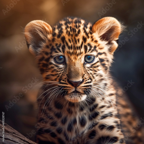 Amur Leopard, Panthera pardus orientalis, ai generted © Pixelkram