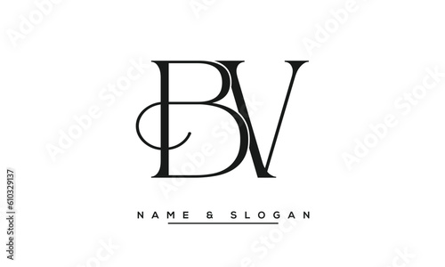 BV,  VB,  B,  V   Abstract  Letters  Logo  Monogram