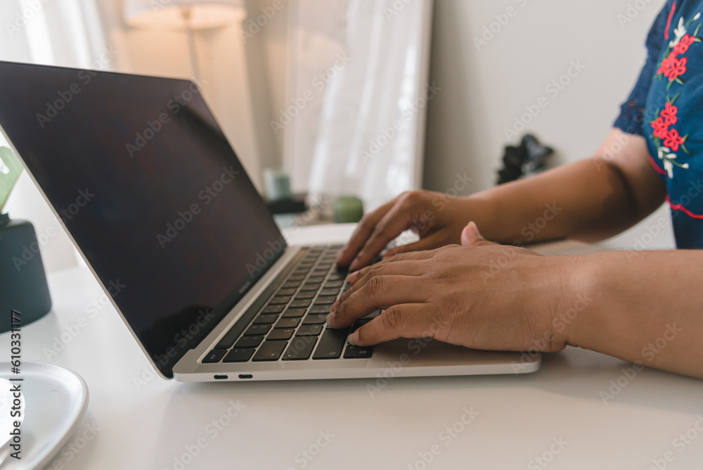 Businessperson using keyboard laptop computer job search, communication social networking, internet online Information, working data marketing concept. Businessperson using keyboard laptop computer job search, communication social networking, internet online Information, working data marketing concept.