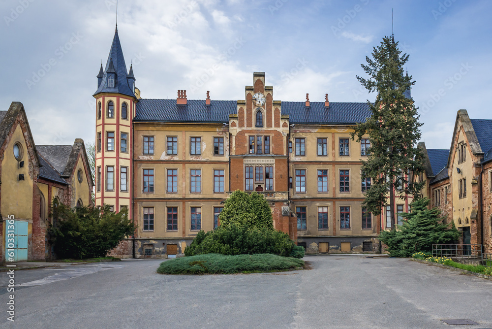Castle in Bzenec town in Czech Republic