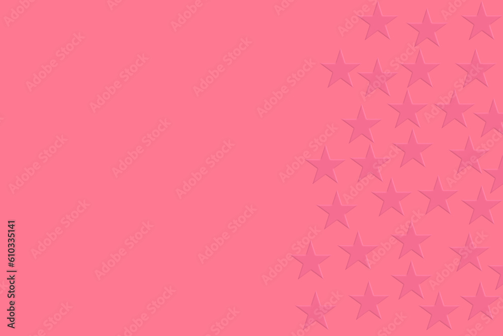 pink background with stars on the right side. pink background with stars on the right side.
