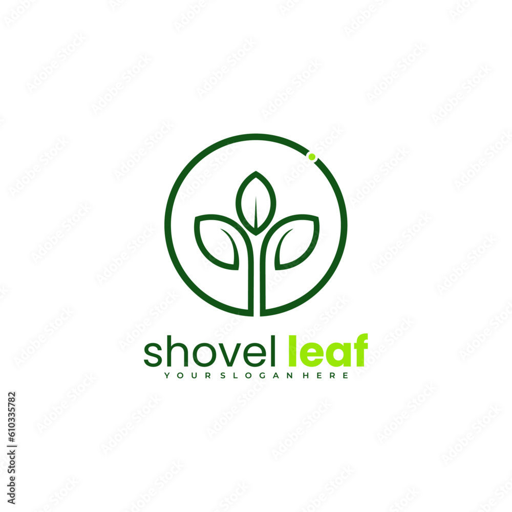 shovel leaf modern logo simple shovel leaf modern logo simple