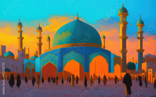 Great mosque at sunset