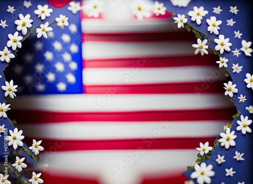 Celebration with USA flag background