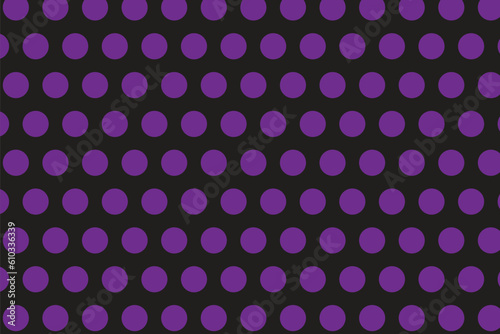 simple abstract seamlees violate purple polka dot pattern on black colour background