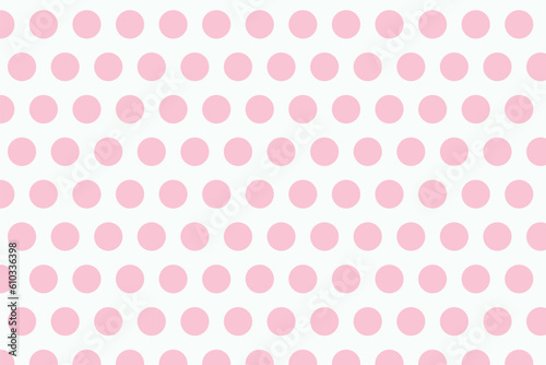 simple abstract seamlees baby pink colour polka dot pattern on white colour background