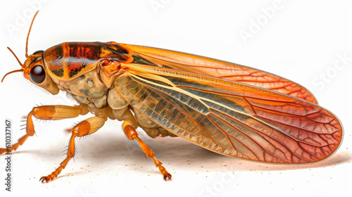 Cicada is an insect found in nature known for its loud and rhythmic songs. photo