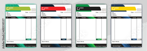 Business payment Cash memo invoice vector template design