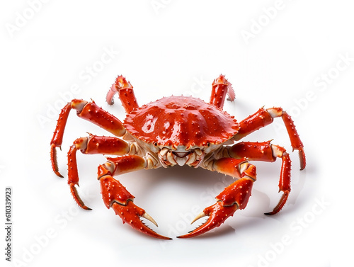 Red king crab seafood isolated