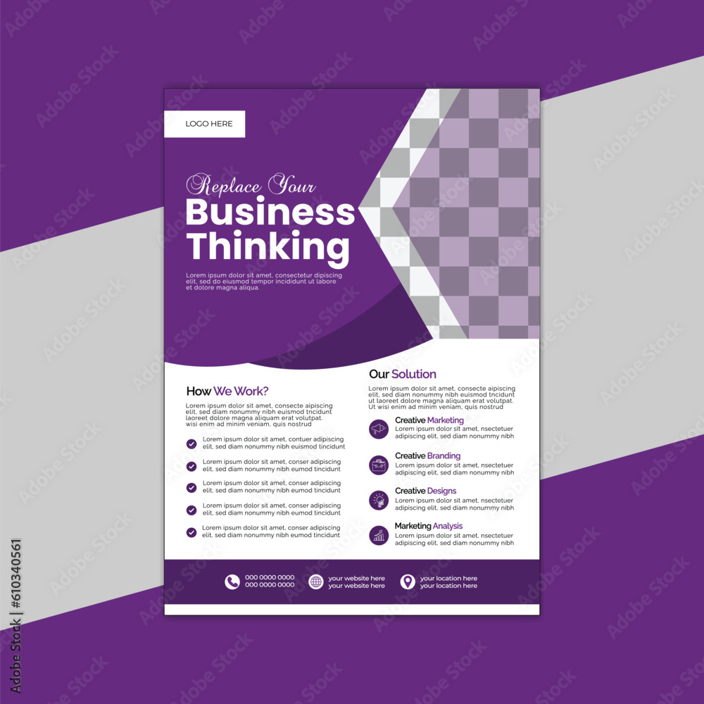 Obraz premium creative Corporate business flyer or poster template design 