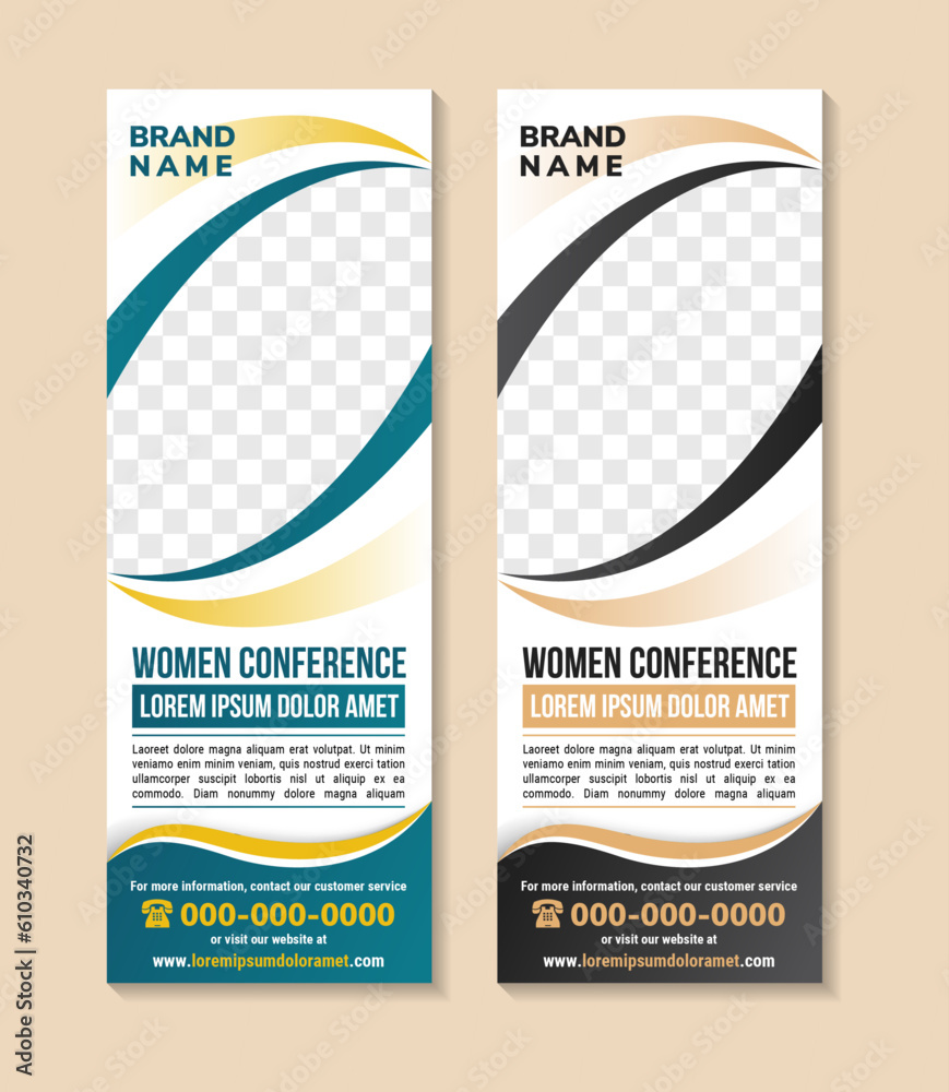 Vertical Banner Design Signboard Advertising Brochure Flyer Template ...