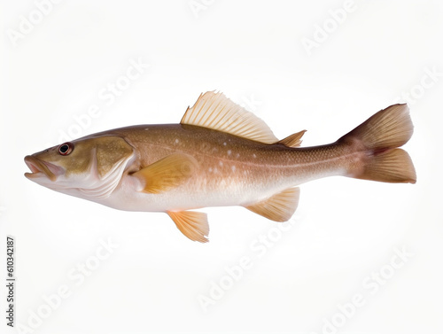 Codfish seafood isolated on white background 