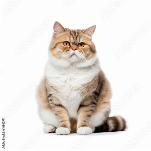 Sad cat isolated on a with background © Riccardo