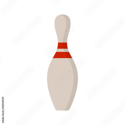 Fotografie, Tablou bowling pin flat vector illustration logo icon clipart