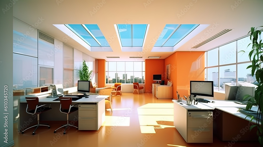 Hygiene and cleanliness in office premises. Sharp focus, minimize noise and achieve a clean
