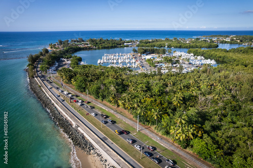 Aerial view of Laguna La Torrecilla Carolina Puerto Rico photo