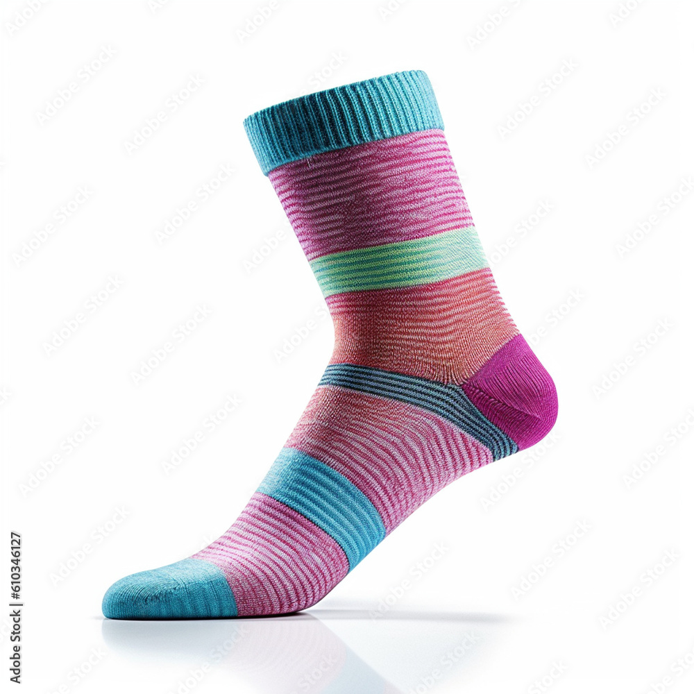 Women's foot socks isolated on white background. Made from breathable fabric to ensure comfort.
Women's foot socks isolated on white background. Made from breathable fabric to ensure comfort.