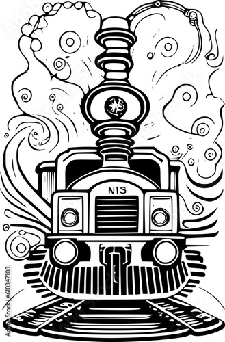 steam locomotive vector