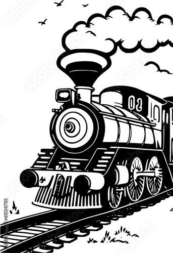 steam locomotive vector